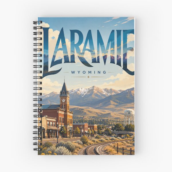 Item preview, Laramie Wyoming Historic Downtown Railroad and Snowy Range designed and sold by Places On Earth.