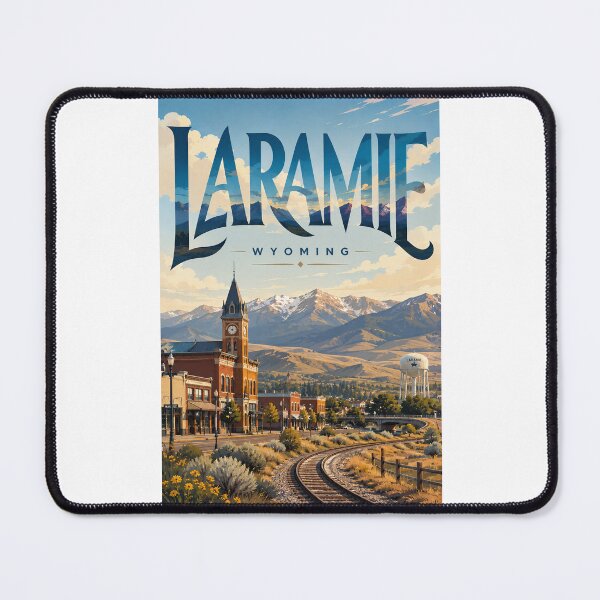 Item preview, Laramie Wyoming Historic Downtown Railroad and Snowy Range designed and sold by Places On Earth.