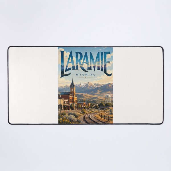 Item preview, Laramie Wyoming Historic Downtown Railroad and Snowy Range designed and sold by Places On Earth.