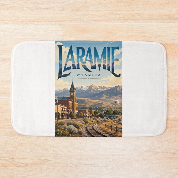 Item preview, Laramie Wyoming Historic Downtown Railroad and Snowy Range designed and sold by Places On Earth.