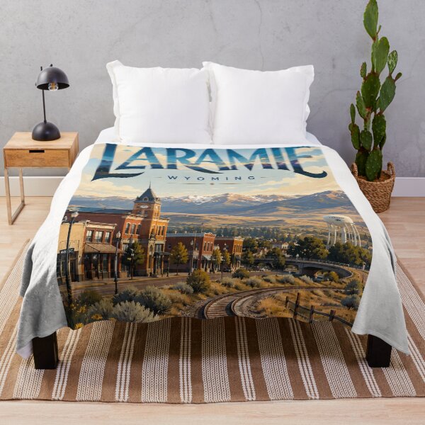 Item preview, Laramie Wyoming Historic Downtown Railroad and Snowy Range designed and sold by Places On Earth.