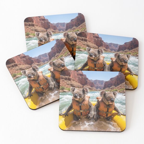 Item preview, Koalas Swamp their Raft on the Colorado River designed and sold by Tridentulus.