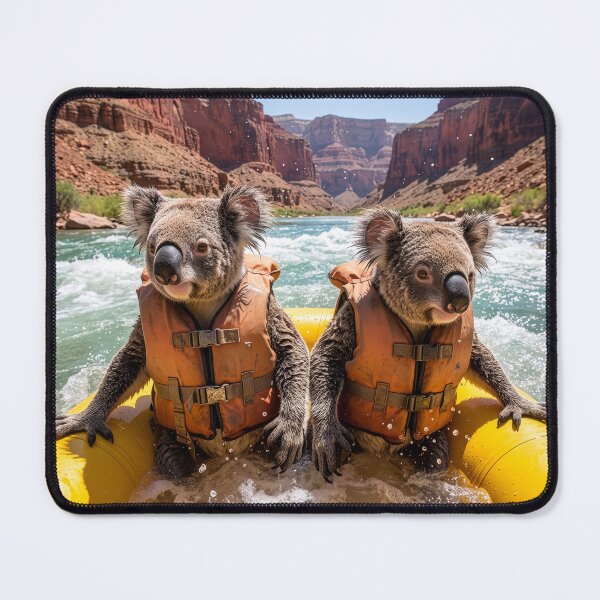 Item preview, Koalas Swamp their Raft on the Colorado River designed and sold by Tridentulus.