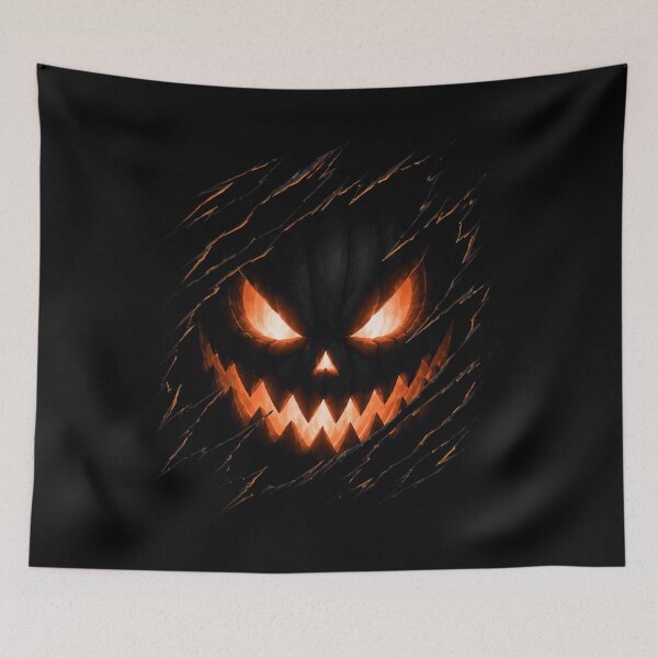 Item preview, Spooky Halloween Jack-O-Lantern Ripped Design designed and sold by APEStudio.