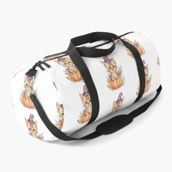 Item preview, Cute Ocicat Cat in Pumpkin Witch Hat Autumn Watercolor designed and sold by TheAnimalZ00.
