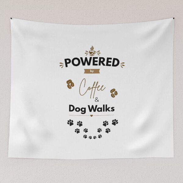 Item preview, Powered by Coffee and Dog Walks designed and sold by PawFitt.