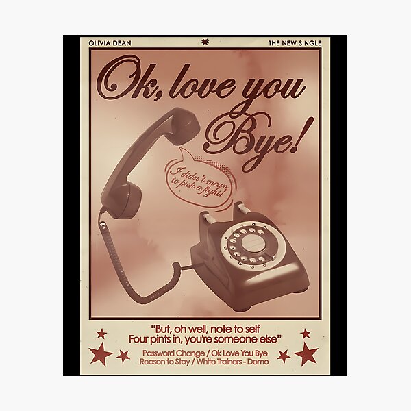 Item preview, Love You Bye Rotary Phone Sepia designed and sold by hoangtrang5906w.