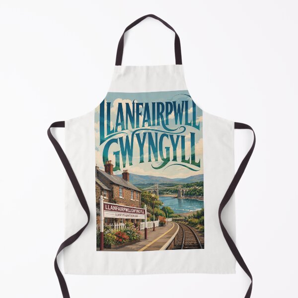 Item preview, Llanfairpwllgwyngyll Wales Menai Strait Railway and Britannia Bridge designed and sold by Places On Earth.