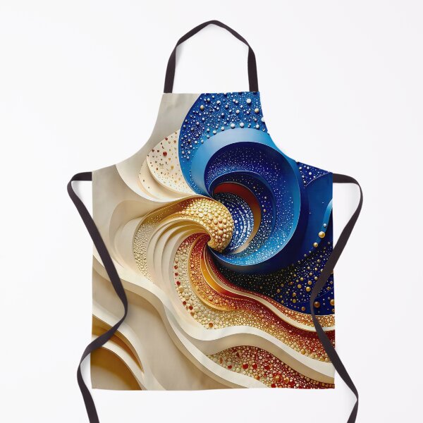 Item preview, Intricate Spiral of Blue and Gold designed and sold by Vicky Brago-Mitchell®.