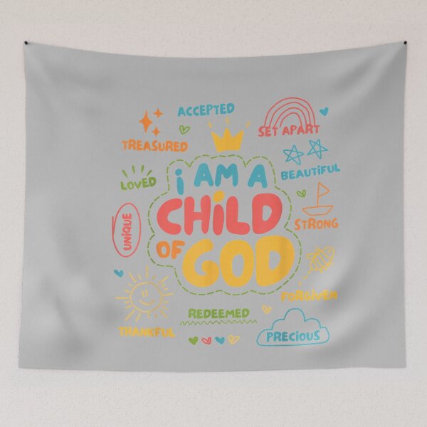 Item preview, I am a Child of God Christian Retro Jesus Faith Design Gifts designed and sold by mjohnson9.