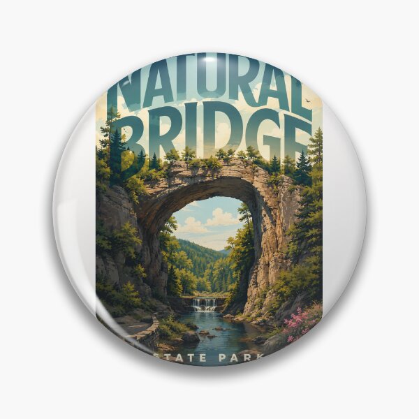 Item preview, Natural Bridge State Park Virginia Rock Arch and Cedar Creek designed and sold by Places On Earth.