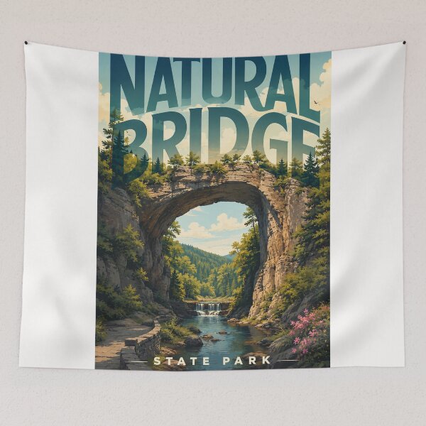 Item preview, Natural Bridge State Park Virginia Rock Arch and Cedar Creek designed and sold by Places On Earth.