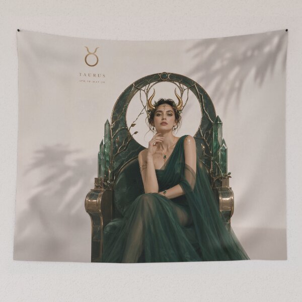 Item preview, Taurus Zodiac Goddess Fantasy Portrait designed and sold by AtelierHailey.