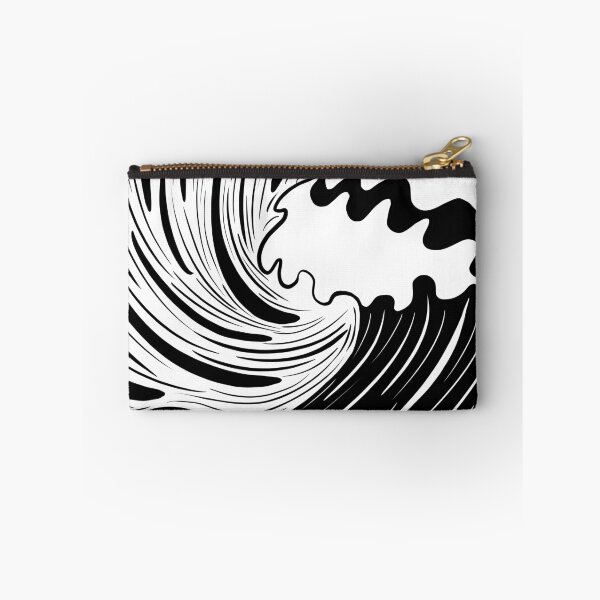 Item preview, Black and white ocean waves abstract line art designed and sold by Blooom313.