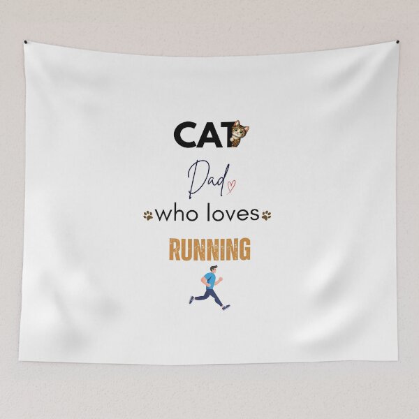 Item preview, Cat Dad Who Loves Running designed and sold by PawFitt.