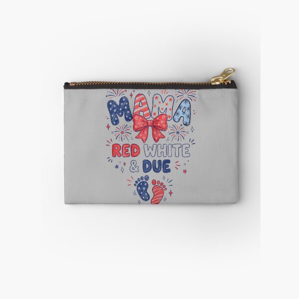 Item preview, Mama Red White and Due 4th of July Pregnancy Announcement designed and sold by ArleneRowe.