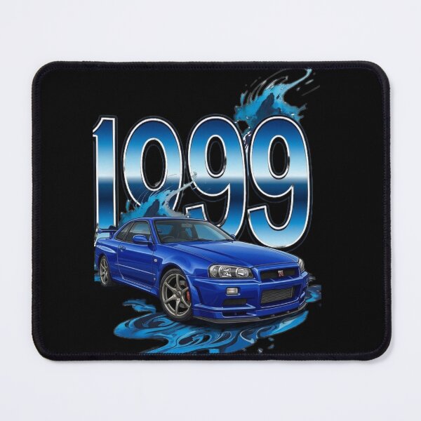 Item preview, 1999 Blue Nissan Skyline GTR R34 Street Style Graphic Art designed and sold by Bubble-Bay Shop.