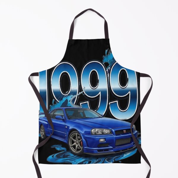 Item preview, 1999 Blue Nissan Skyline GTR R34 Street Style Graphic Art designed and sold by Bubble-Bay Shop.