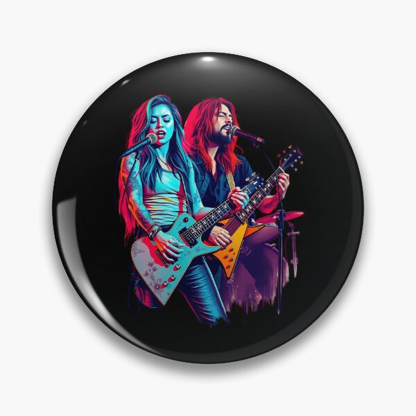 Item preview, Vibrant Neon Rock Duo Guitarists designed and sold by UrbanPrts.