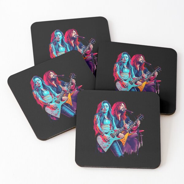 Item preview, Vibrant Neon Rock Duo Guitarists designed and sold by UrbanPrts.