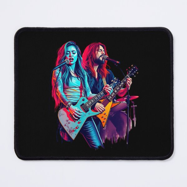 Item preview, Vibrant Neon Rock Duo Guitarists designed and sold by UrbanPrts.