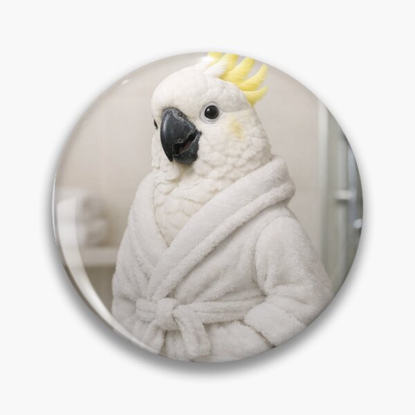 Item preview, Cozy Bathrobe Sulphur-Crested Cockatoo designed and sold by Sillytoe.