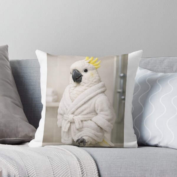 Item preview, Cozy Bathrobe Sulphur-Crested Cockatoo designed and sold by Sillytoe.