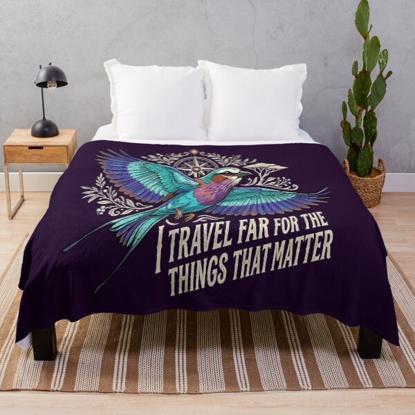 Item preview, Lilac-breasted Roller I Travel Far For The Things That Matter designed and sold by Max Store.