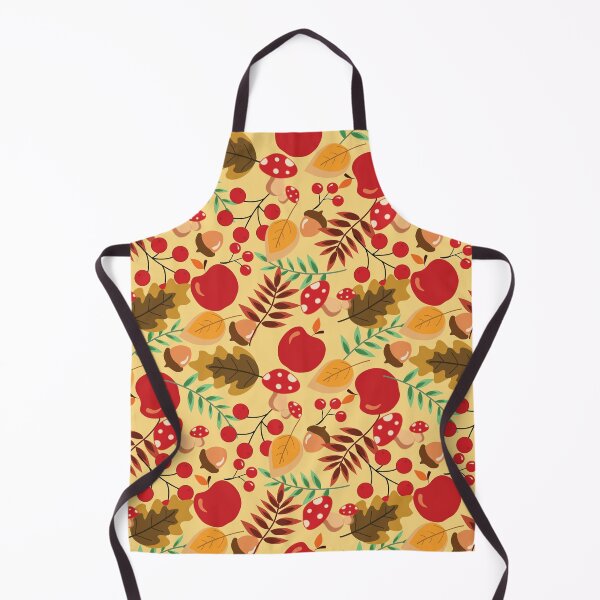 Item preview, Autumn Seamless Pattern with Red Apples and Foliage designed and sold by PowerAntShop.