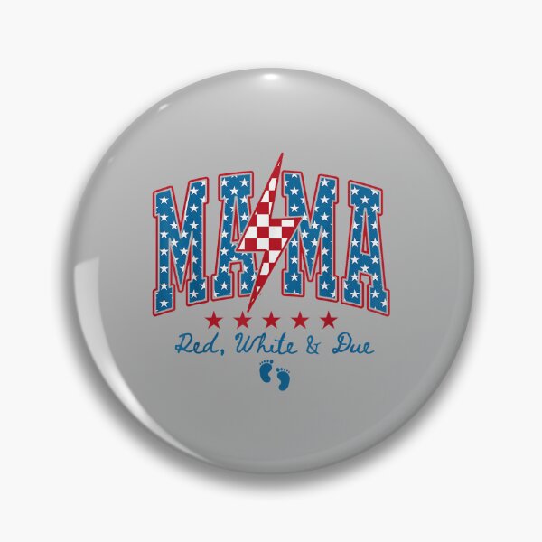 Item preview, Mama Red White and Due 4th of July Pregnancy Baby Reveal designed and sold by ArleneRowe.