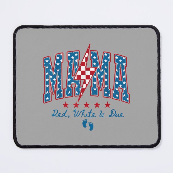 Item preview, Mama Red White and Due 4th of July Pregnancy Baby Reveal designed and sold by ArleneRowe.