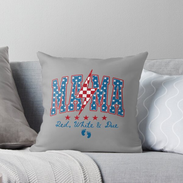 Item preview, Mama Red White and Due 4th of July Pregnancy Baby Reveal designed and sold by ArleneRowe.