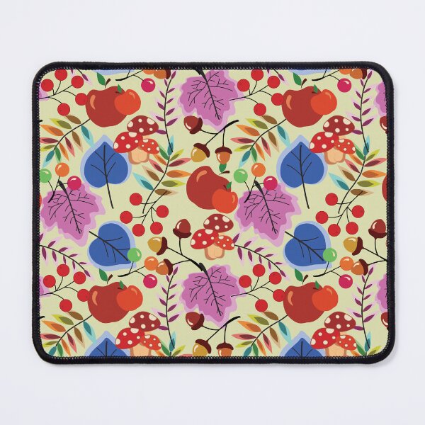 Item preview, Autumn Seamless Pattern with Apples and Mushrooms designed and sold by PowerAntShop.