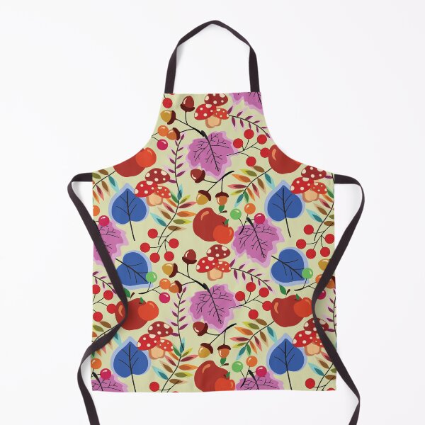 Item preview, Autumn Seamless Pattern with Apples and Mushrooms designed and sold by PowerAntShop.