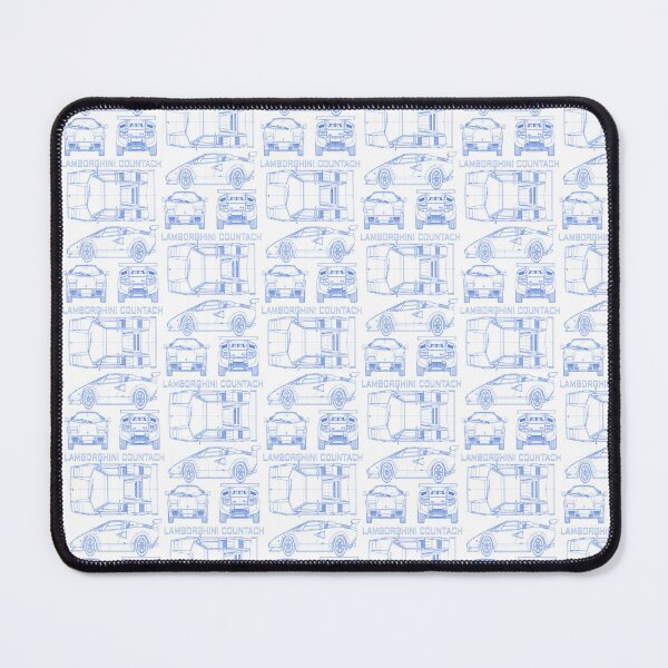 Item preview, Lamborghini Countach Technical Blueprint – Blue Line Art designed and sold by jubileuuu.