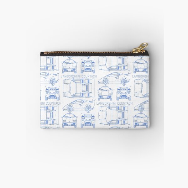 Item preview, Lamborghini Countach Technical Blueprint – Blue Line Art designed and sold by jubileuuu.