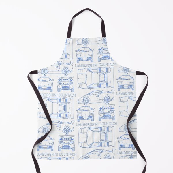 Item preview, Lamborghini Countach Technical Blueprint – Blue Line Art designed and sold by jubileuuu.