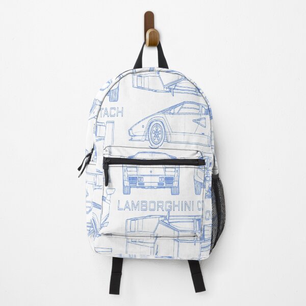 Item preview, Lamborghini Countach Technical Blueprint – Blue Line Art designed and sold by jubileuuu.