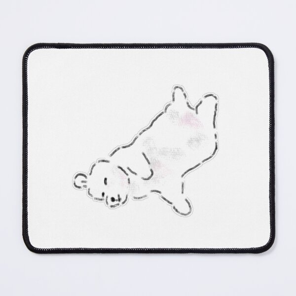Item preview, Cute Sleeping White Dog Belly Up Art designed and sold by raun.draw.