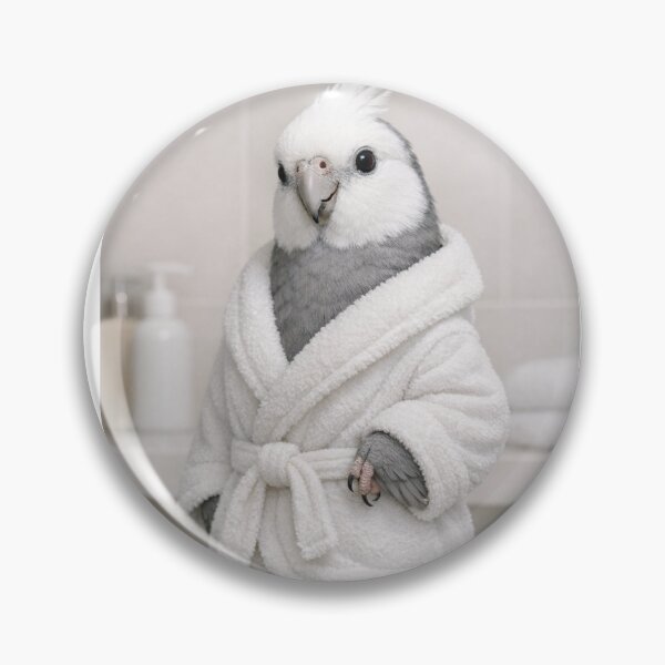 Item preview, Relaxing Bathrobe White Faced Cockatiel designed and sold by Sillytoe.