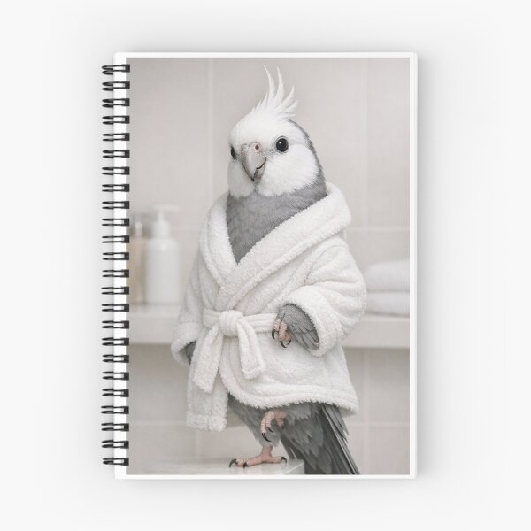 Item preview, Relaxing Bathrobe White Faced Cockatiel designed and sold by Sillytoe.