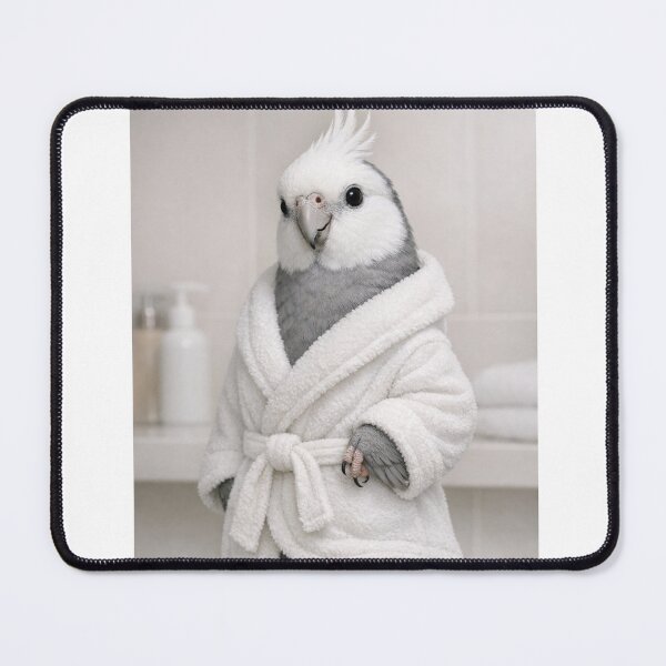 Item preview, Relaxing Bathrobe White Faced Cockatiel designed and sold by Sillytoe.