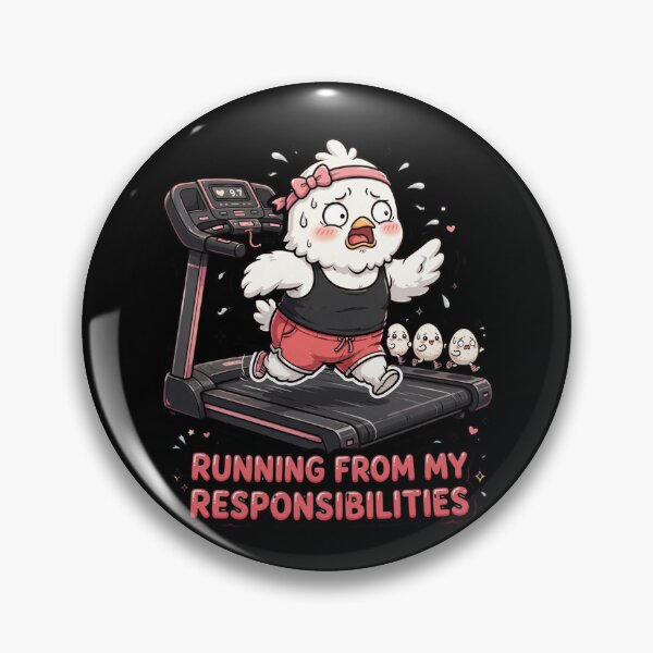 Item preview,  Funny chicken Treadmill Cardio Gym _ Running From My Responsibilities designed and sold by TeeMint5.