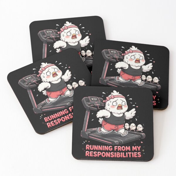 Item preview, Funny chicken Treadmill Cardio Gym _ Running From My Responsibilities designed and sold by TeeMint5.