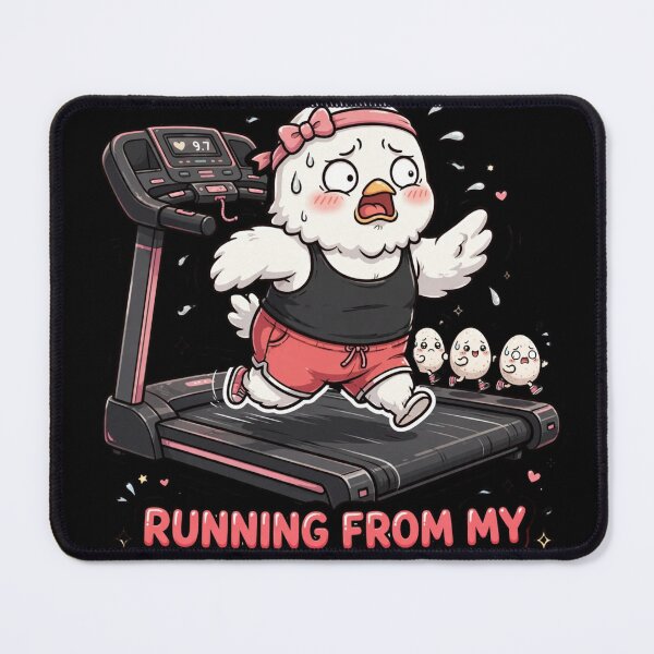 Item preview, Funny chicken Treadmill Cardio Gym _ Running From My Responsibilities designed and sold by TeeMint5.