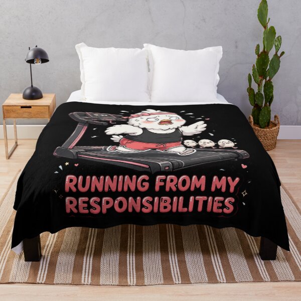 Item preview, Funny chicken Treadmill Cardio Gym _ Running From My Responsibilities designed and sold by TeeMint5.
