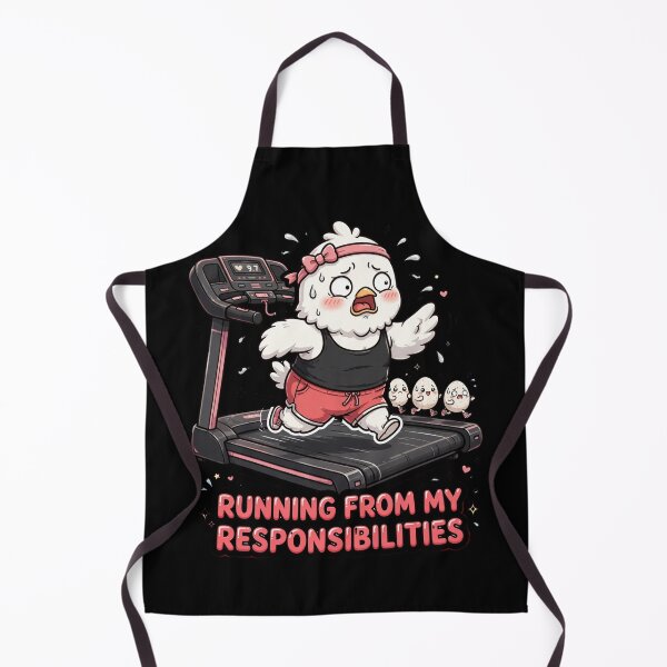 Item preview, Funny chicken Treadmill Cardio Gym _ Running From My Responsibilities designed and sold by TeeMint5.