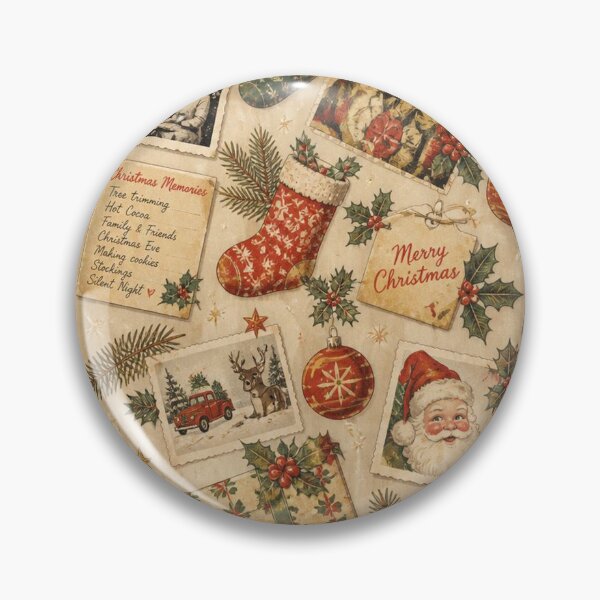 Item preview, Holiday Cheer Christmas Memories Pattern Vintage Christmas Design designed and sold by LiviuGligoros.