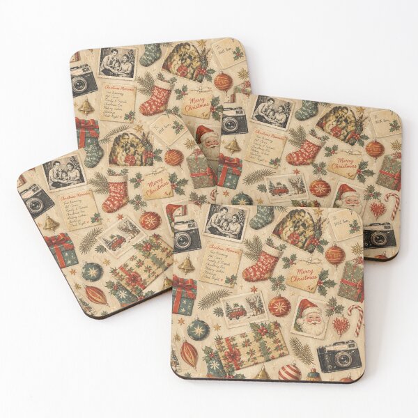 Item preview, Holiday Cheer Christmas Memories Pattern Vintage Christmas Design designed and sold by LiviuGligoros.