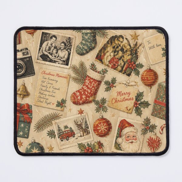 Item preview, Holiday Cheer Christmas Memories Pattern Vintage Christmas Design designed and sold by LiviuGligoros.